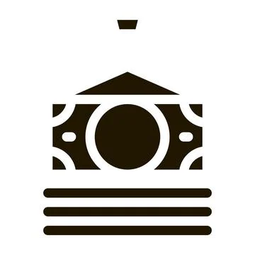 Hook cash bill icon Vector Glyph Illustration Stock Illustration