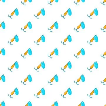 Hook for catching fish pattern, cartoon style Illustrazione stock