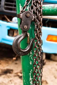 Hook the chain. Stock Photos