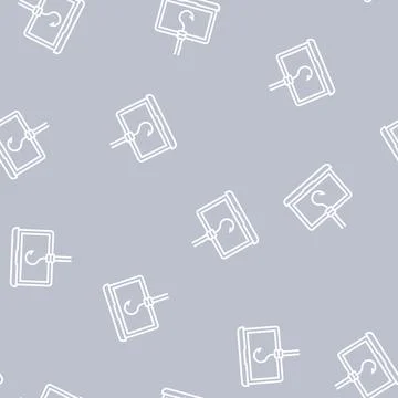 Hook on computer display line seamless pattern 스톡 일러스트