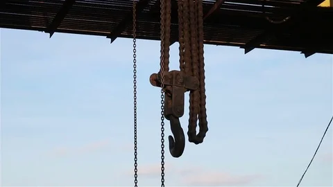 Hook at construction site. Stock Footage 70803218