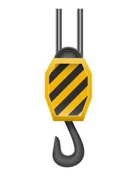 Hook a crane for lifting goods vector illustration Stock Illustration