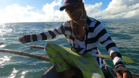 Hook fishing in Leyte Stock Footage 229646156
