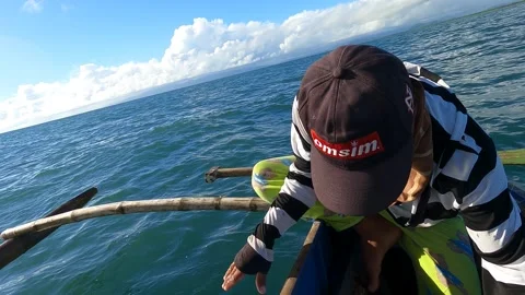 Hook fishing in Leyte Stock Footage 229646774