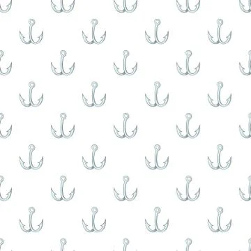 Hook for fishing pattern, cartoon style 스톡 일러스트