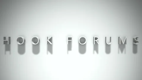 Hook forums 3D title animation with shadows on a white background Stock Footage 297114440