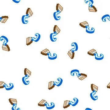 Hook hand pirate isometric icon seamless pattern Stock Illustration