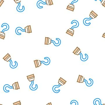Hook hand pirate vector seamless pattern 스톡 일러스트