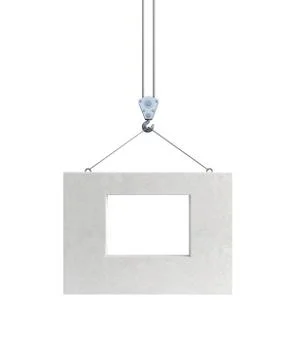 Hook holding concrete block Stock Illustration