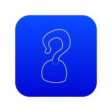 Hook icon blue Stock Illustration