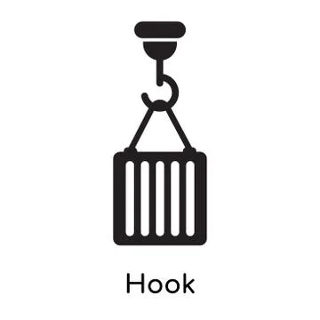 Hook icon isolated on white background Free Stock Illustration