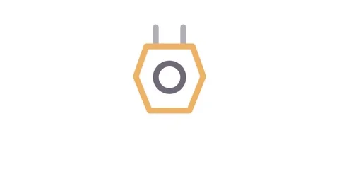 A hook icon, representing tools designed with a simple and modern aesthetic. Stock Footage 334778179