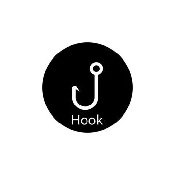 Hook icon vector Stock Illustration
