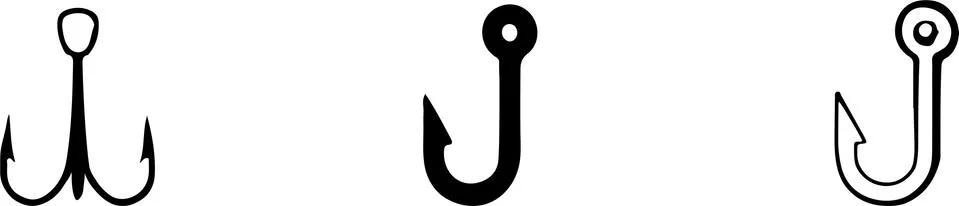 Hook icon on white background Stock Illustration