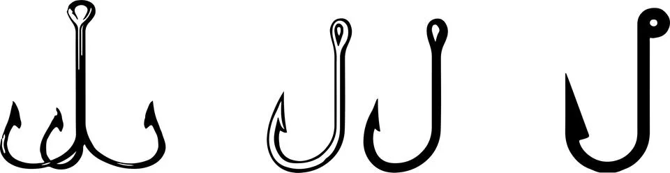 Hook icon on white background Stock Illustration