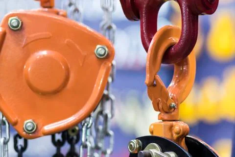 Hook for industrial crane Stock Photos
