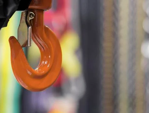 Hook for industrial crane Stock Photos