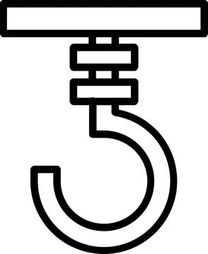 Hook Line Icon Design Stock Illustration