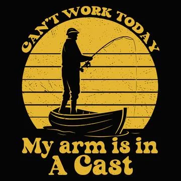 Hook, Line &amp; Sick Day Stock Illustration