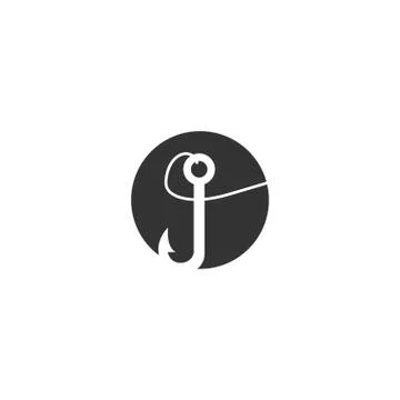 Hook logo and icon template vector Stock Illustration