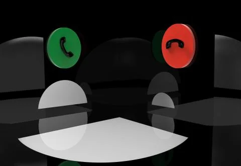 On-hook mobile phone buttons Stock Illustration