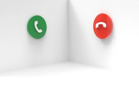 On-hook mobile phone buttons Stock Illustration