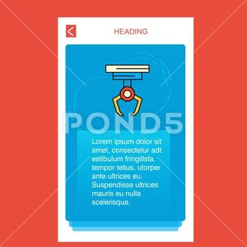 Hook mobile vertical banner design design. Vector Illustrazione stock