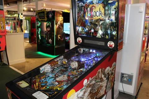 Hook pinball arcade machine Foto stock