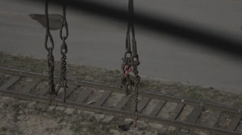 Hook of port crane Stock Footage 38084872