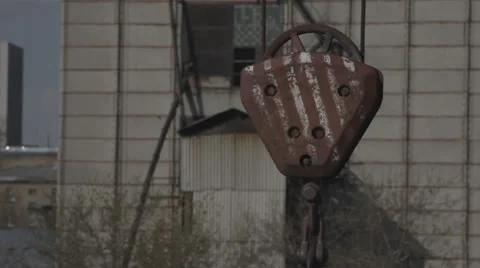 Hook of port crane Stock Footage 38084935