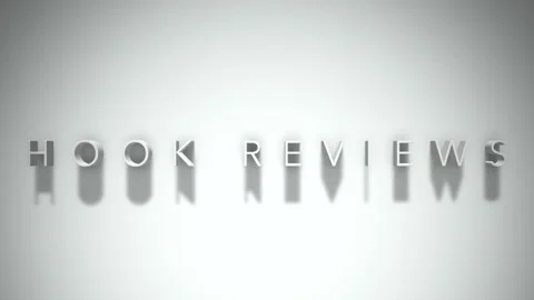 Hook reviews 3D title animation white text on a white background Stock Footage 299422587