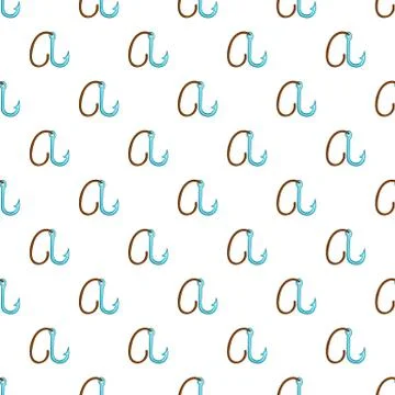 Hook on rope pattern, cartoon style Stock Illustration