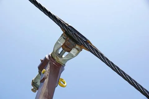 Hook of a ropeway Stock Photos