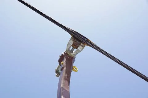 Hook of a ropeway Stock Photos