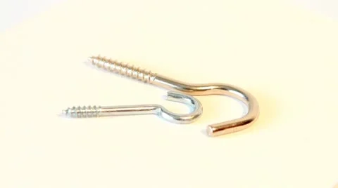 Hook screw 360 degree rotate Stock Footage 21264084