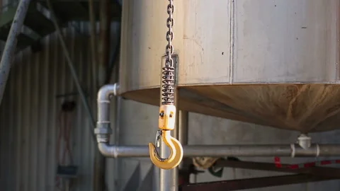 Hook slowly swinging Stock Footage 98085967