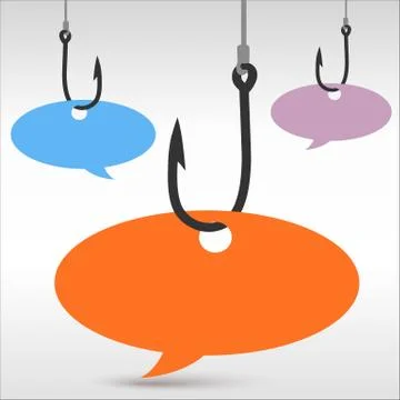 Hook with speech bubble Stock Illustration