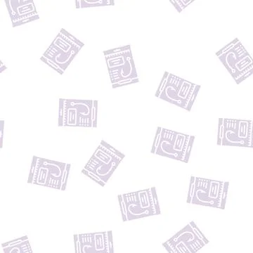 Hook for spinning glyph seamless pattern Illustrazione stock