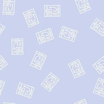 Hook for spinning line seamless pattern Illustrazione stock