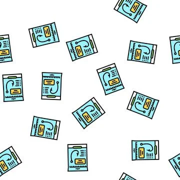Hook for spinning vector seamless pattern Stock Illustration
