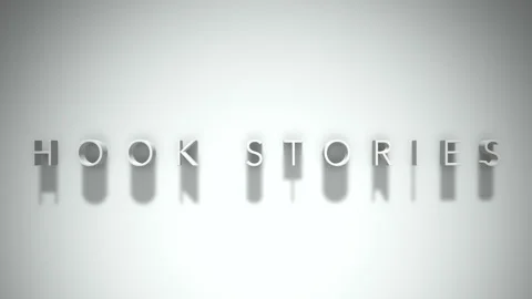 Hook stories 3D title animation white text on a white background Stock Footage 299422591