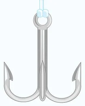 Hook with three teeths Stock Illustration