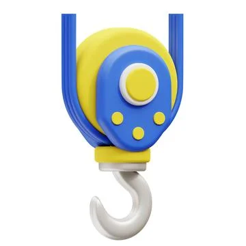 Hook tools 3d icon illustration. Stockfoto's