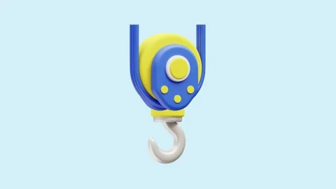 Hook tools animated 3d icon. Stock Footage 289454181