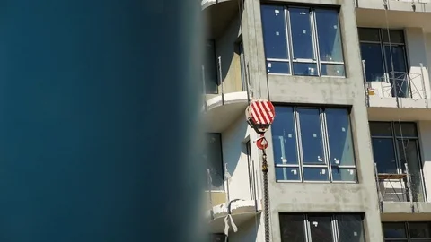 Hook of tower crane Stock Footage 107328223