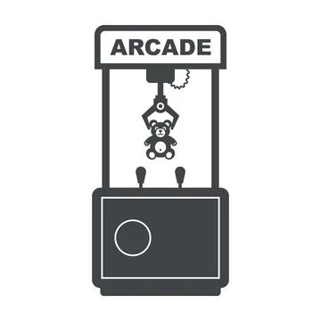 Hook with a toy in an arcade machine. Stock Illustration