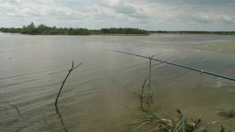 Hook was caught and the float is hangning on scaffold in centre of shot. Stock Footage 120077543
