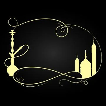 Hookah abstraction with a pattern Stock Illustration