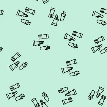 Hookah adapters line seamless pattern Stock Illustration