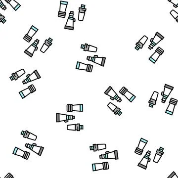 Hookah adapters vector seamless pattern Stock Illustration